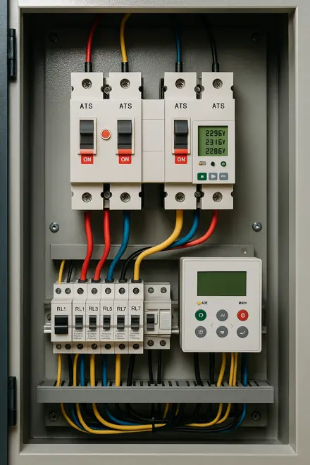 Automatic transfer switch panel