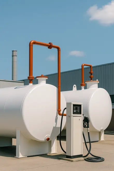 Fuel system day tanks and transfer pumps